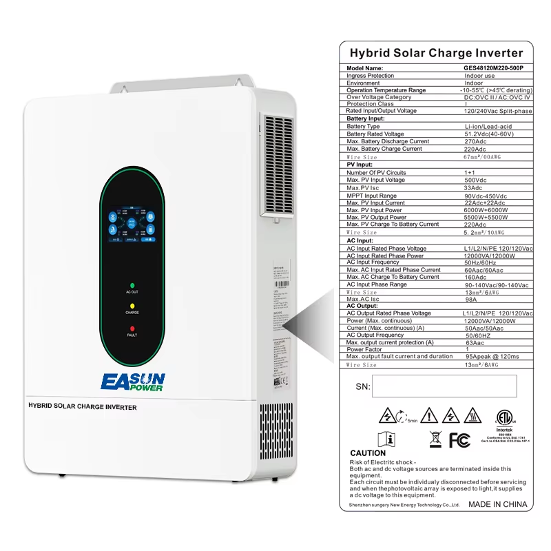 EASUN POWER 12000W 12KW 120V/1 - đánh giá và giá Grid Tie Inverter Limiter 2000W