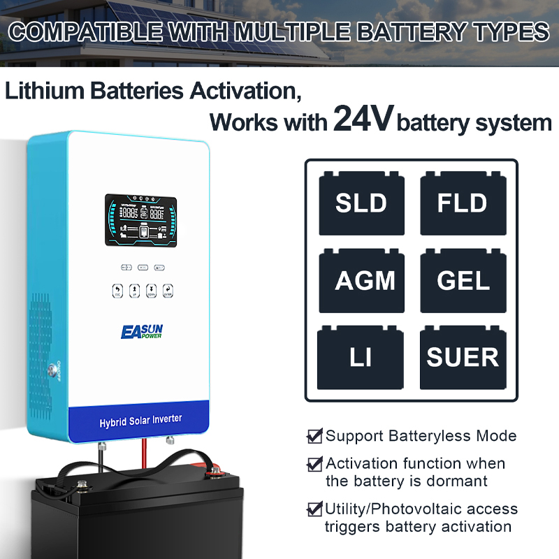 EASUN POWER 4KW 24V Hybrid Inv - đánh giá và giá Grid Tie Inverter Limiter 2000W