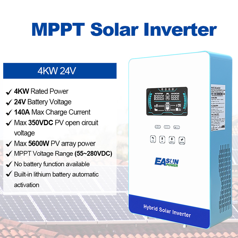 EASUN POWER 4KW 24V Hybrid Inv - đánh giá và giá Grid Tie Inverter Limiter 2000W